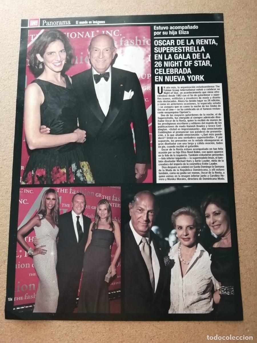 Otros art&iacute;culos de coleccionismo en papel: REPORTAJE. OSCAR DE LA RENTA SUPERESTRELLA EN LA GALA DE LA 26 NIGHT OF STAR