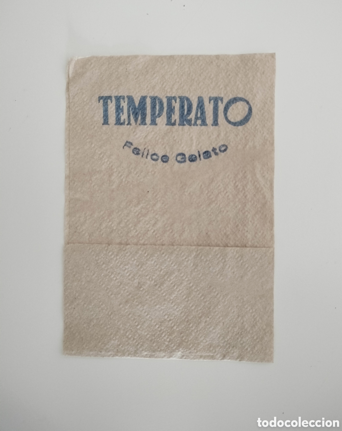 Otros art&iacute;culos de coleccionismo en papel: SERVILLETA DE PAPEL HELADER&Iacute;A TEMPERATO FELICE GELATO MURCIA