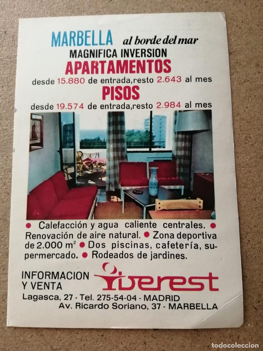 Collectionnisme Papier divers: ANUNCIO. IVEREST, APARTAMENTOS Y PISOS EN MARBELLA AL BORDE DEL MAR