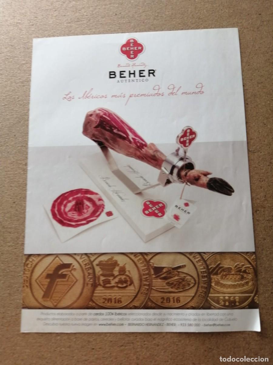 Collectionnisme Papier divers: ANUNCIO. JAMONES BEHER