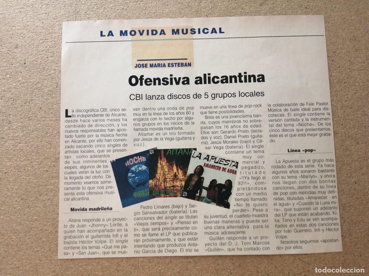 Otros art&iacute;culos de coleccionismo en papel: ARTICULO MUSICA. OFENSIVA ALICANTINA