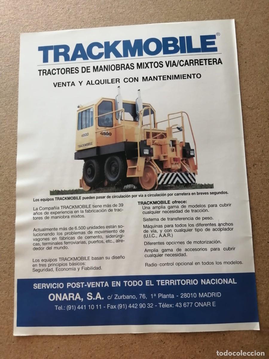 Sammelleidenschaft Andere Papierartikel: ANUNCIO. TRACKMOBILE, TRACTORES DE MANIOBRA MIXTOS