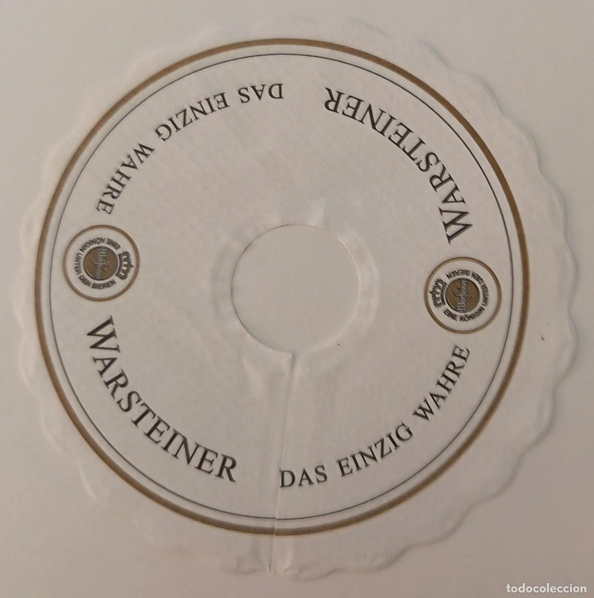 Collectionnisme Papier divers: Posavasos. Posavasos redondo y con ondas. Con abertura. Warsteiner Das Einzig Wahre.