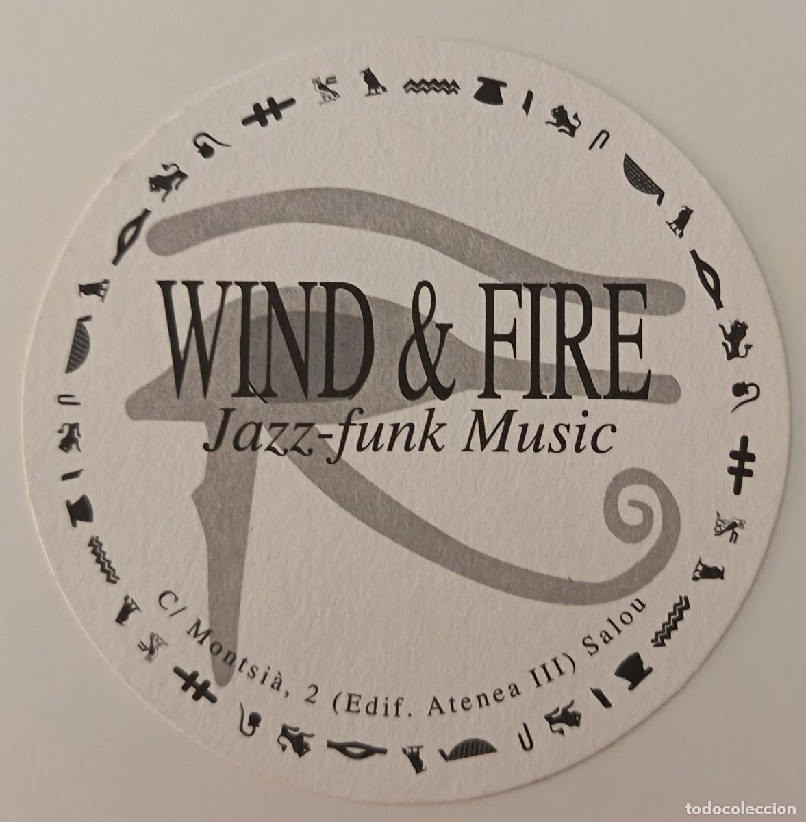 Collectionnisme Papier divers: Posavasos. Posavasos redondo. Wind & Fire. Jazz - funk music. Salou.