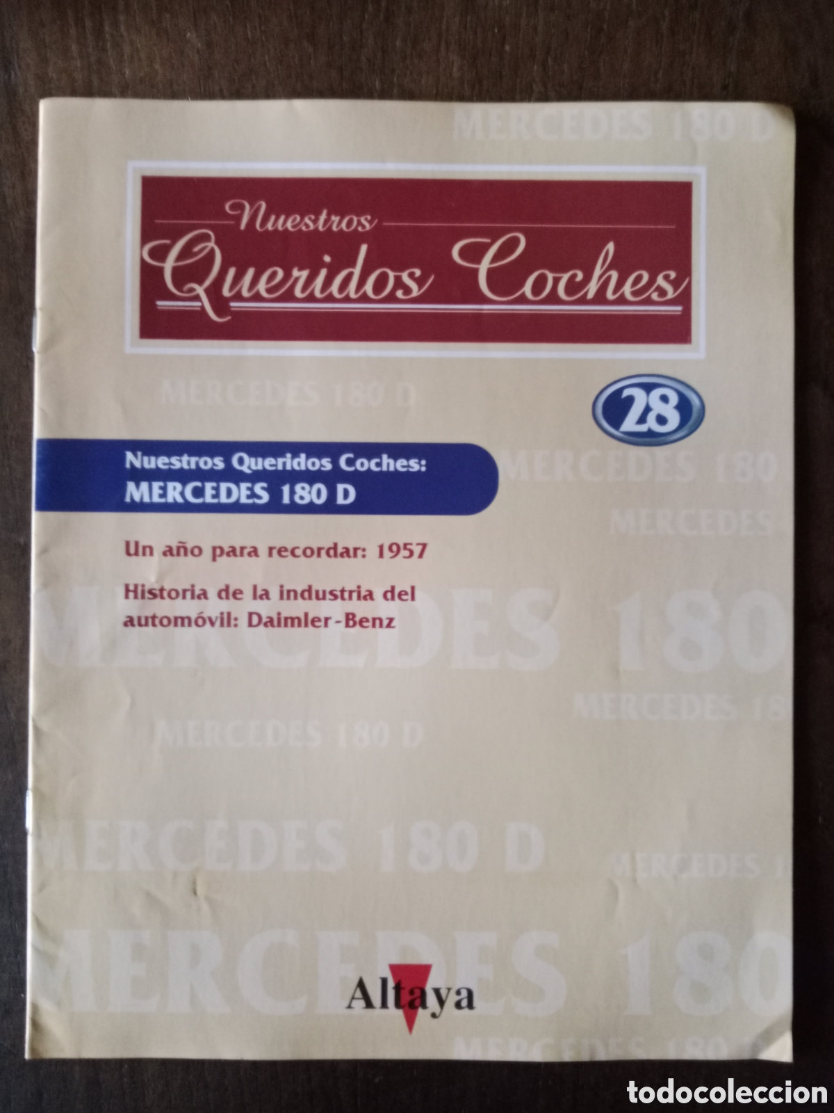 Otros art&iacute;culos de coleccionismo en papel: Fasc&iacute;culo autom&oacute;vil mercedes Benz 180 d