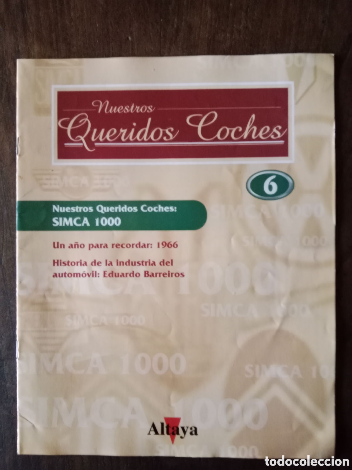 Otros art&iacute;culos de coleccionismo en papel: Fasc&iacute;culo autom&oacute;vil Simca 1000