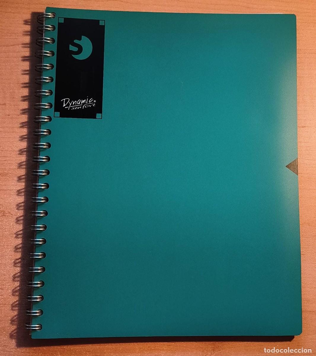 Otros art&iacute;culos de coleccionismo en papel: Pt 9 Libreta espiral portafolios A4 pl&aacute;stico verde con 40 fundas transparentes - Dynamic Senfort