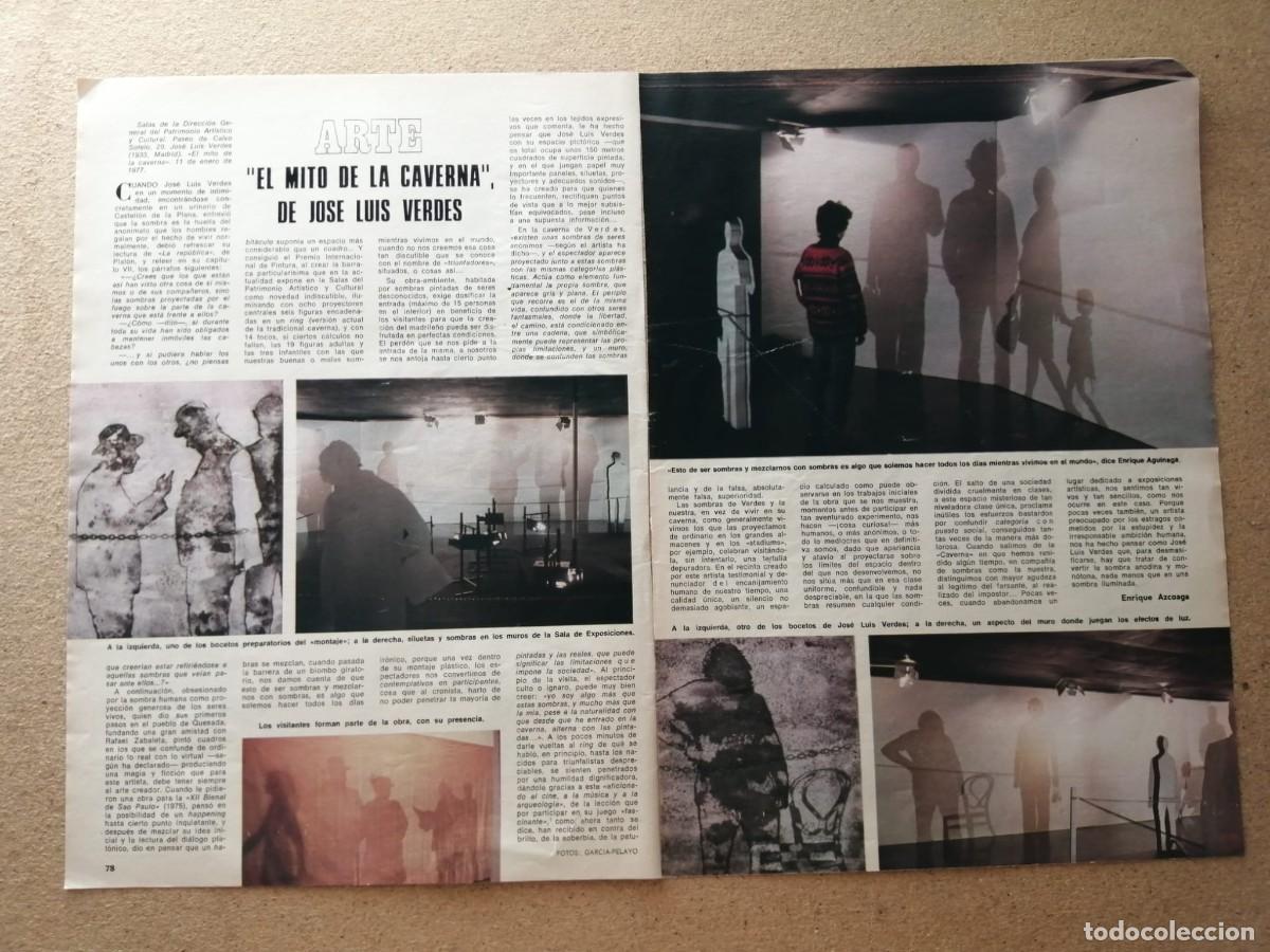 Altri oggetti di carta: REPORTAJE ARTE. EL MITO DE LA CAVERNA, DE JOSE LUIS VERDES