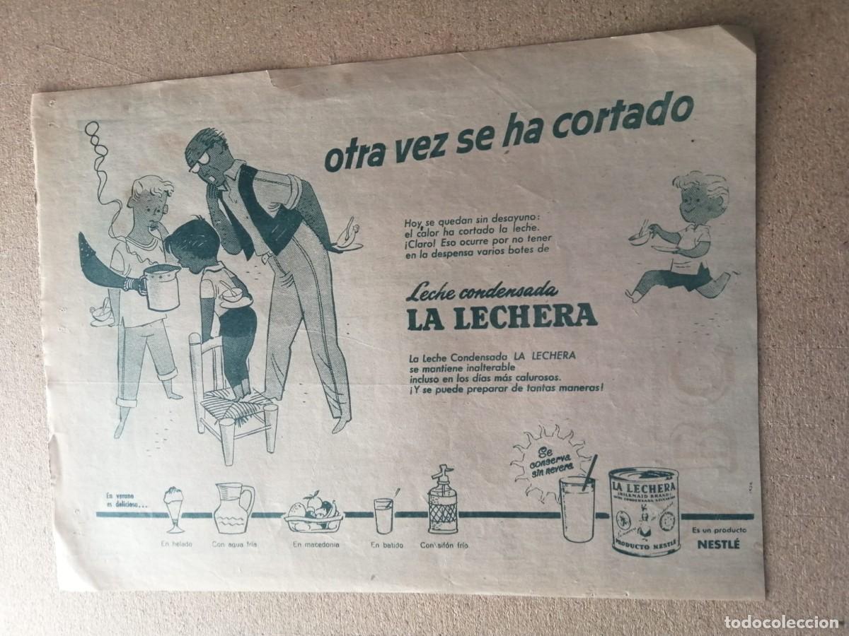 Otros art&iacute;culos de coleccionismo en papel: ANUNCIO. LECHE CONDENSADA LA LECHERA