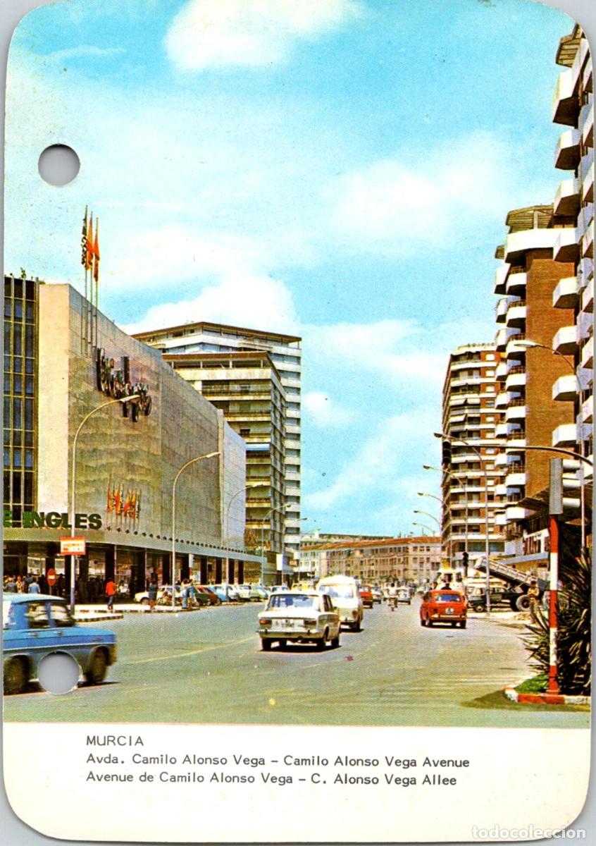 Otros art&iacute;culos de coleccionismo en papel: Murcia - Avda. Camilo Alonso Vega - Hoja Calendario Myrga 1979 - 119x84mm - Rev: Barcelona- AGUJEROS