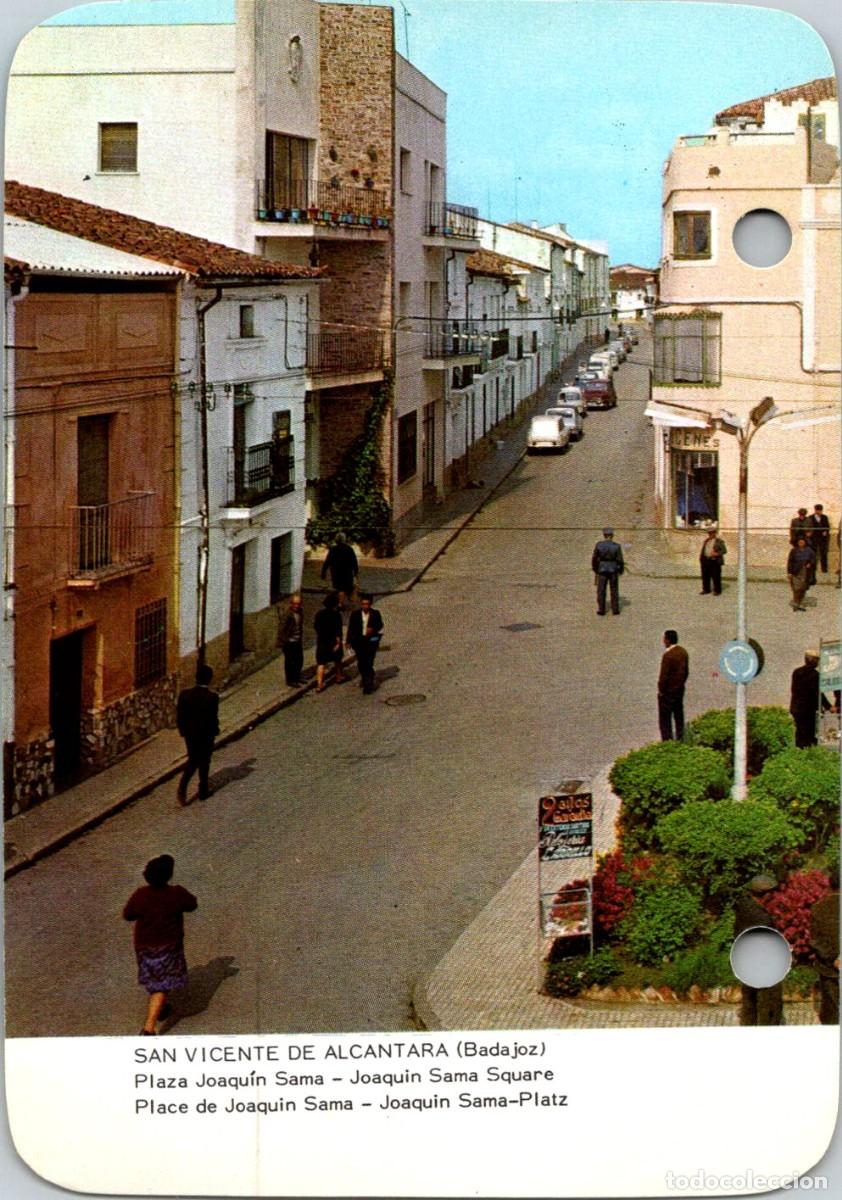 Otros art&iacute;culos de coleccionismo en papel: San Vicente de Alc&aacute;ntara - Plaza Joaqu&iacute;n Sama -Calendario Myrga 1979 - 119x84mm-Rev: Logro&ntilde;o