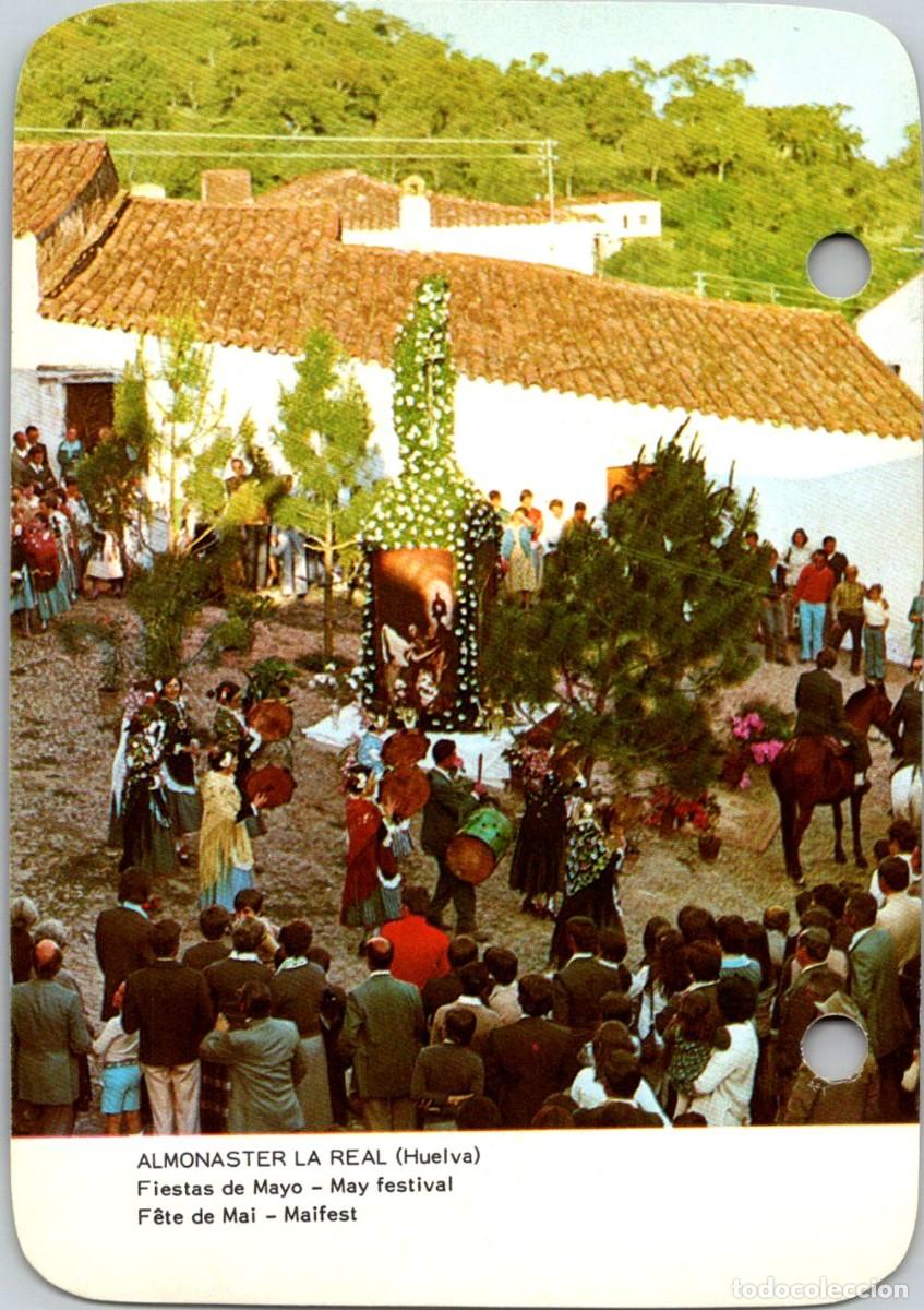 Collectionnisme Papier divers: Almonaster La Real - Fiestas de Mayo -Calendario Myrga 1979 - 119x84mm-Rev: Chipiona - Parroquia
