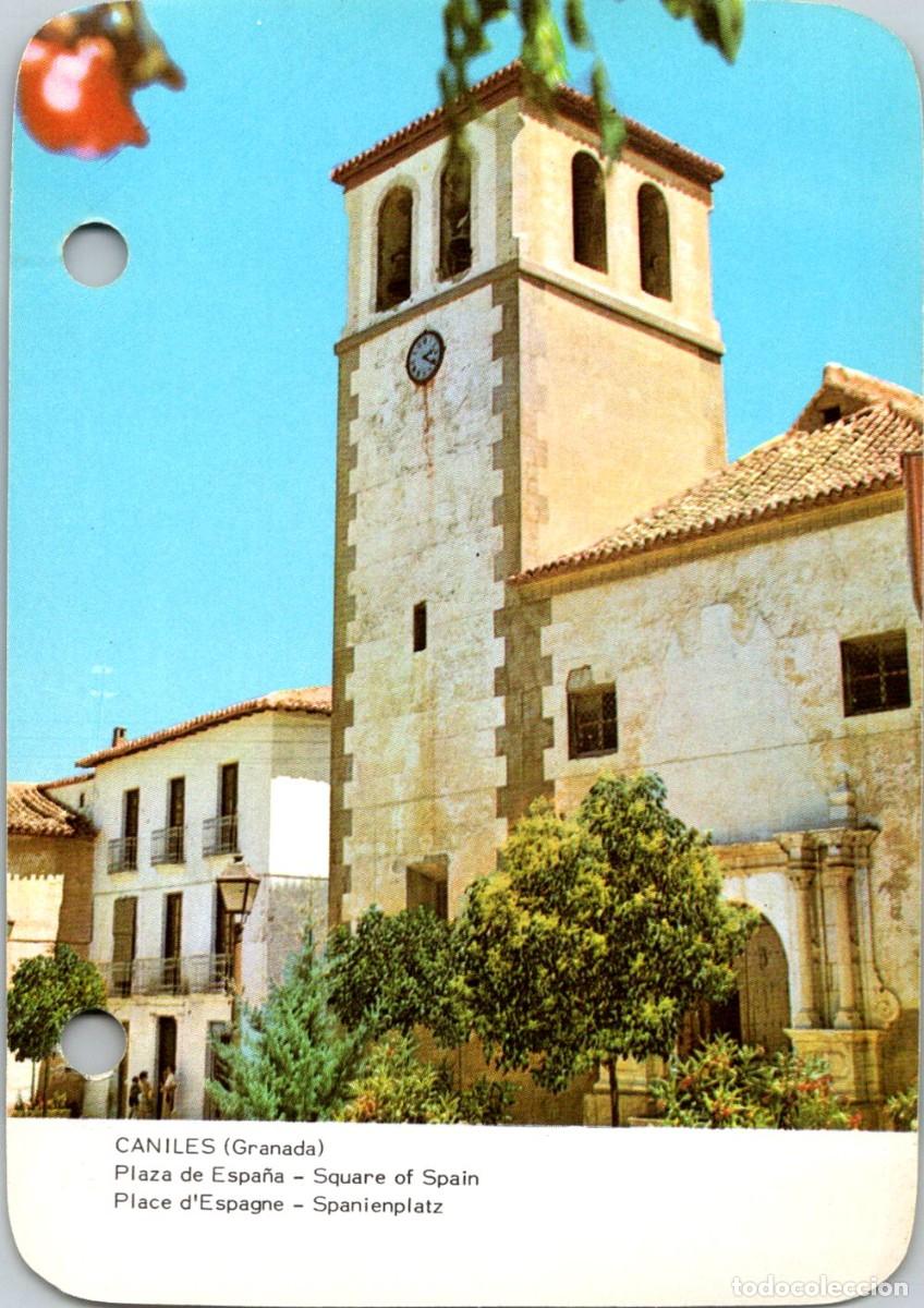 Otros art&iacute;culos de coleccionismo en papel: Caniles (Granada) - Plaza de Espa&ntilde;a - Calendario Myrga 1979 - 119x84mm - Rev: Almu&ntilde;ecar - Playa