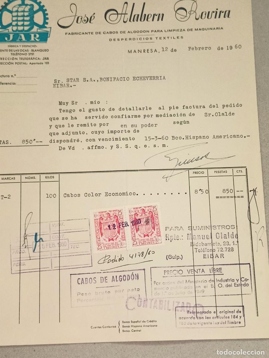 Otros art&iacute;culos de coleccionismo en papel: FACTURA, ALBARAN Y LETRA DE CANBIO DE LA FABRICA DE JOSE ALABERN ROVIRA