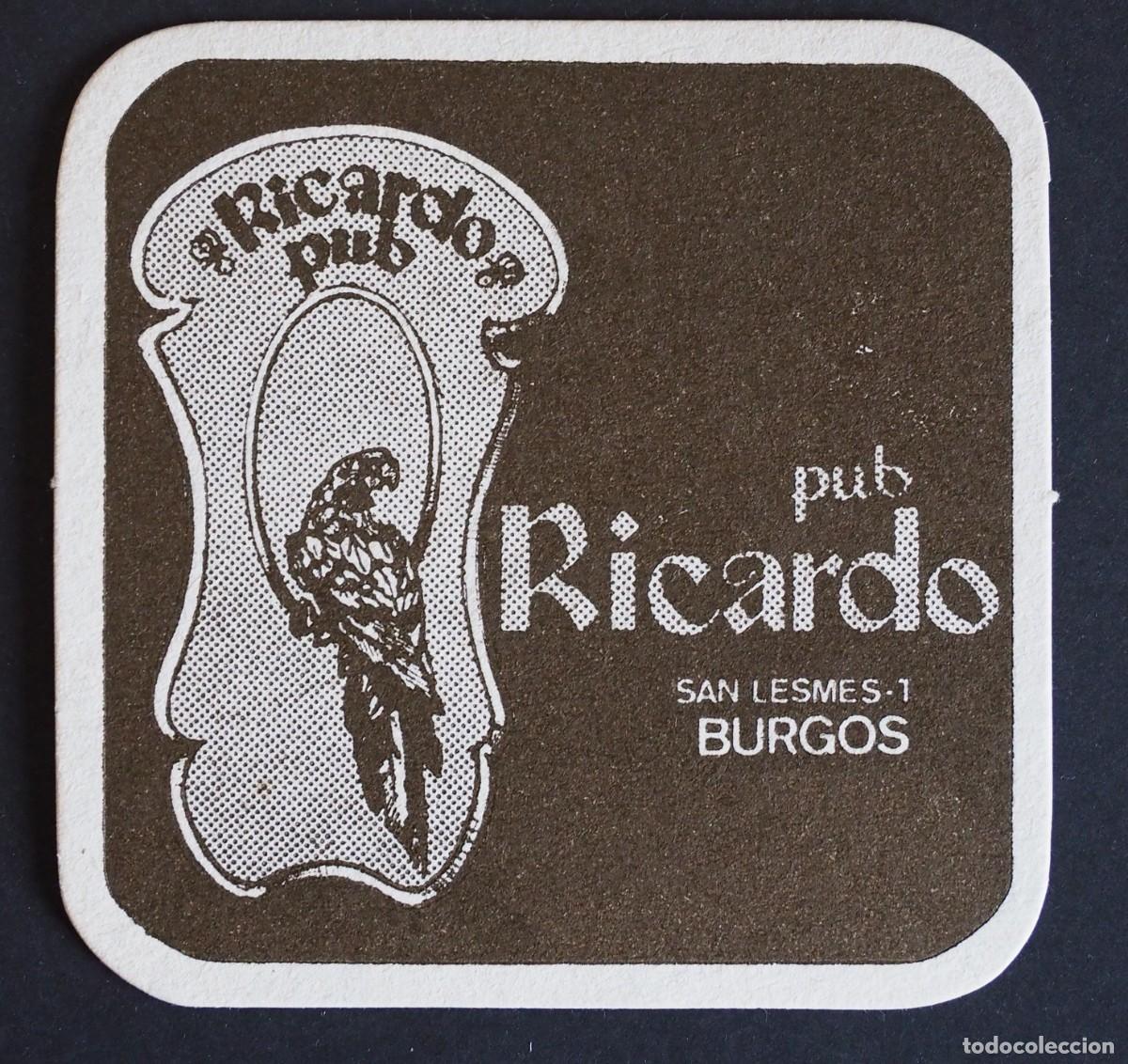 Otros art&iacute;culos de coleccionismo en papel: POSAVASOS: PUB RICARDO. SAN LESMES. BURGOS