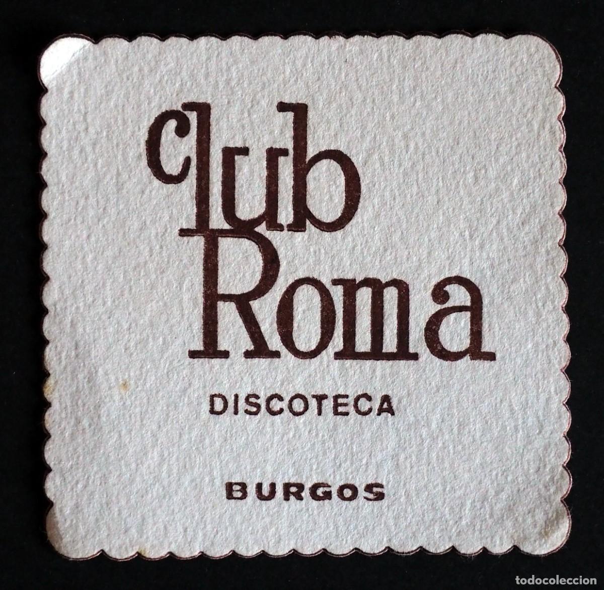 Otros art&iacute;culos de coleccionismo en papel: POSAVASOS: CLUB ROMA. DISCOTECA. BURGOS
