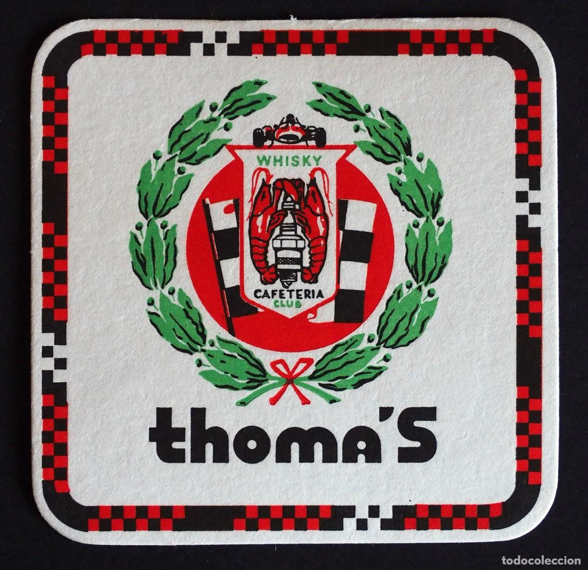 Otros art&iacute;culos de coleccionismo en papel: POSAVASOS: CAFETER&Iacute;A CLUB. WHISKY. THOMA&acute;S. BURGOS