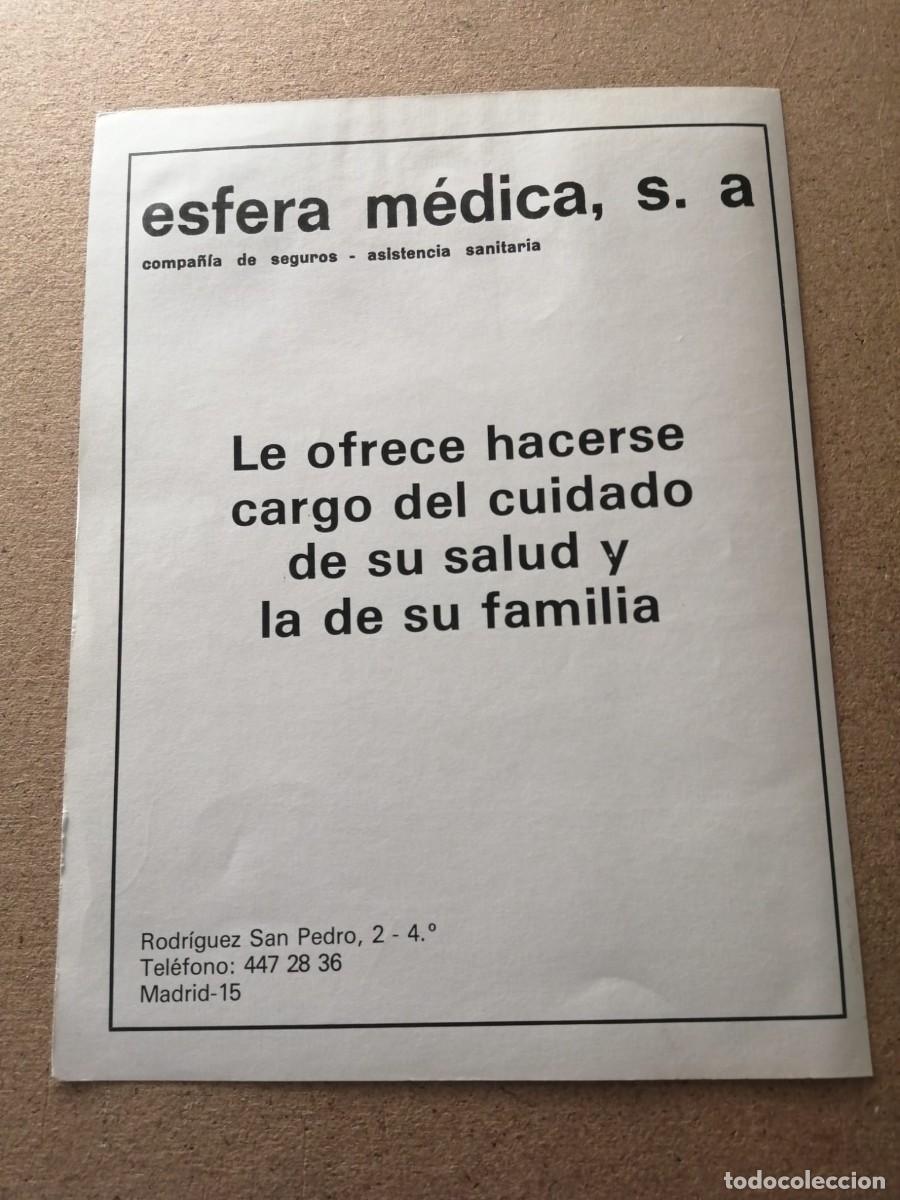Otros art&iacute;culos de coleccionismo en papel: ANUNCIO. ESFERA MEDICA S. A, COMPA&Ntilde;IA DE SEGUROS