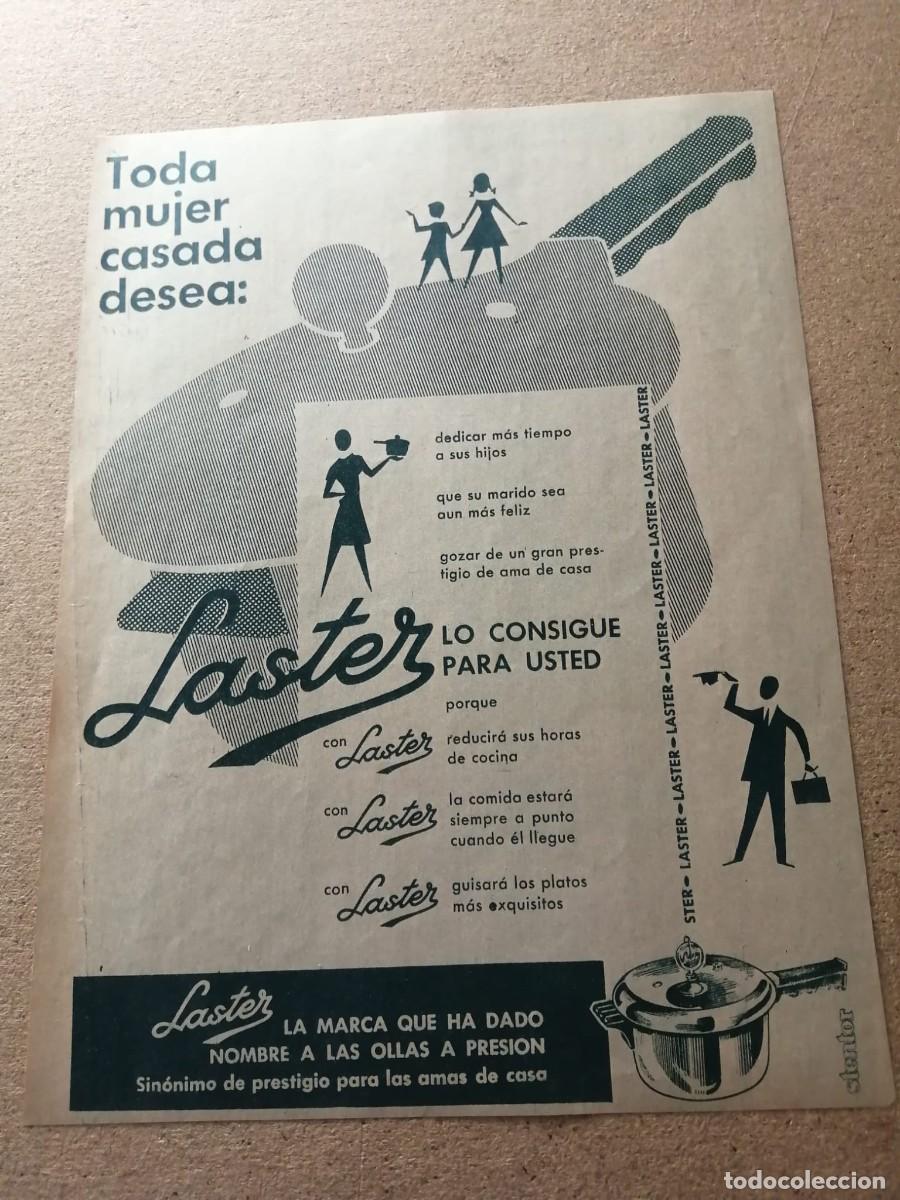 Otros art&iacute;culos de coleccionismo en papel: ANUNCIO. OLLAS A PRESION LASTER