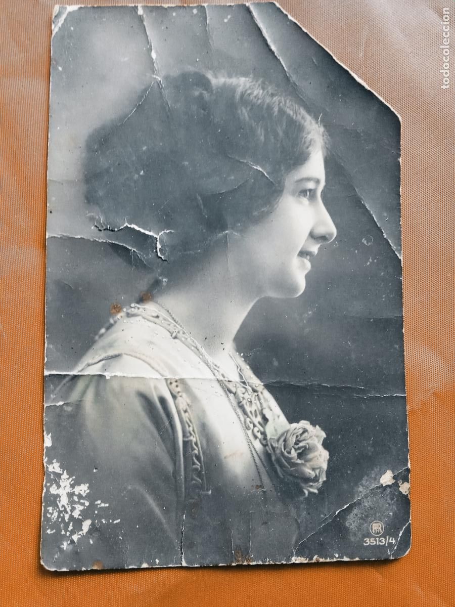 Collectionnisme Papier divers: Antigua postal de mujer Papel.78