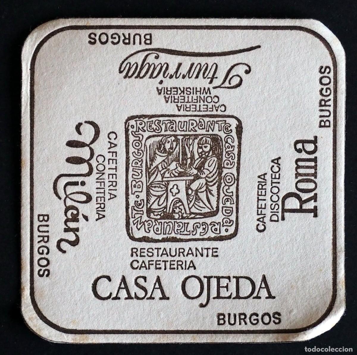 Otros art&iacute;culos de coleccionismo en papel: POSAVASOS: CASA OJEDA- DISCOTECA ROMA-CONFITERIA MIL&Aacute;N. BURGOS