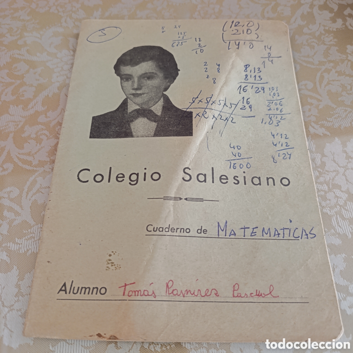 Otros art&iacute;culos de coleccionismo en papel: Antiguo Cuaderno - Colegio Salesiano - Ilustraci&oacute;n Domingo Savio - A&ntilde;os 50/60
