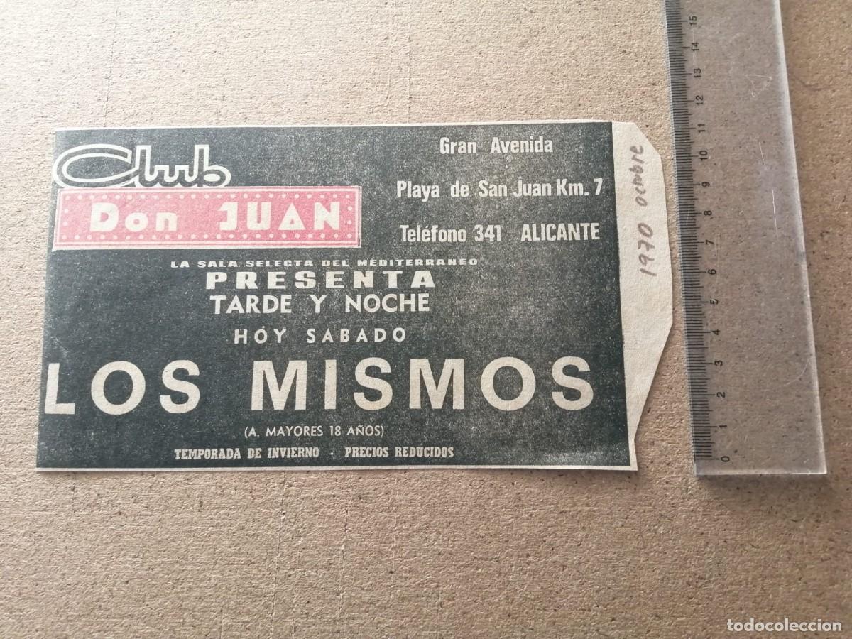Otros art&iacute;culos de coleccionismo en papel: ANUNCIO. CLUB SAN JUAN , PLAYA DE SAN JUAN, ALICANTE, PRESENTA A LOS MISMOS. 1970
