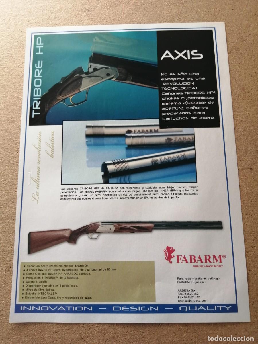 Otros art&iacute;culos de coleccionismo en papel: ANUNCIO. CA&Ntilde;ONES FABARM AXIS