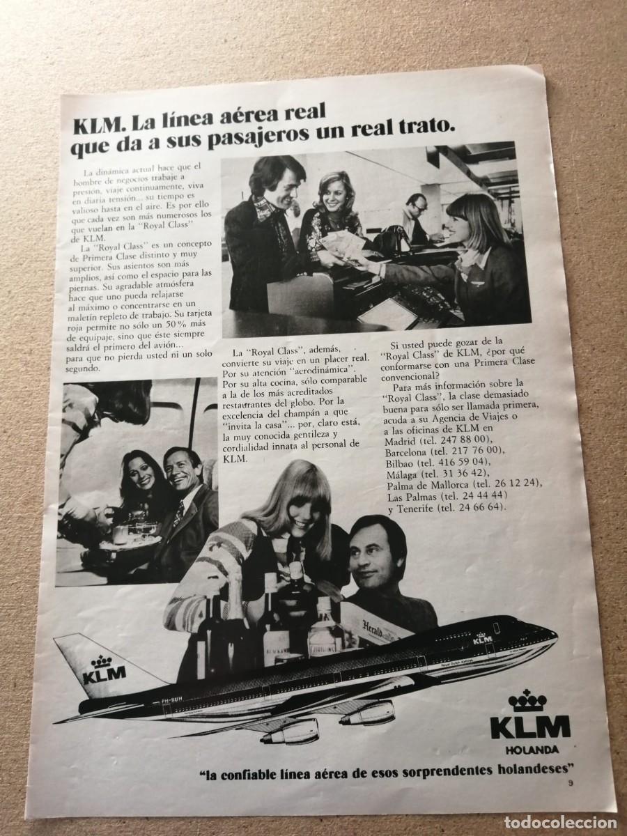 Otros art&iacute;culos de coleccionismo en papel: ANUNCIO. KLM, LINEAS AEREAS HOLANDESAS