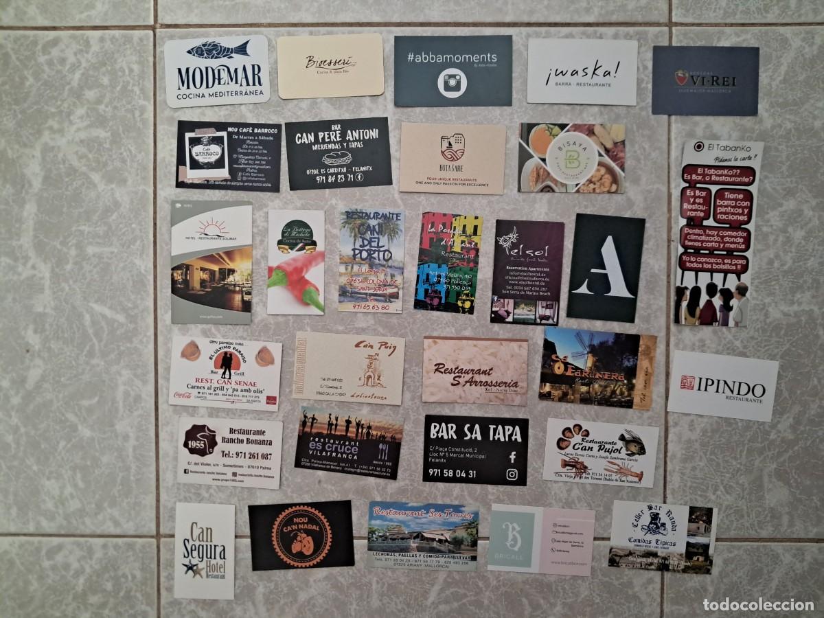 Otros art&iacute;culos de coleccionismo en papel: lote de 30 tarjetas de visita de publicidad, bares, hoteles, restaurantes ...