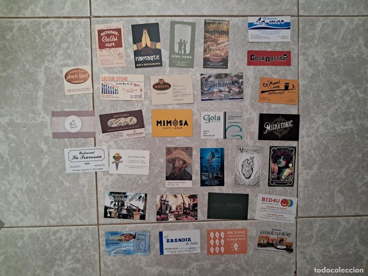 Otros art&iacute;culos de coleccionismo en papel: lote de 30 tarjetas de visita de publicidad, bares, hoteles, restaurantes ...