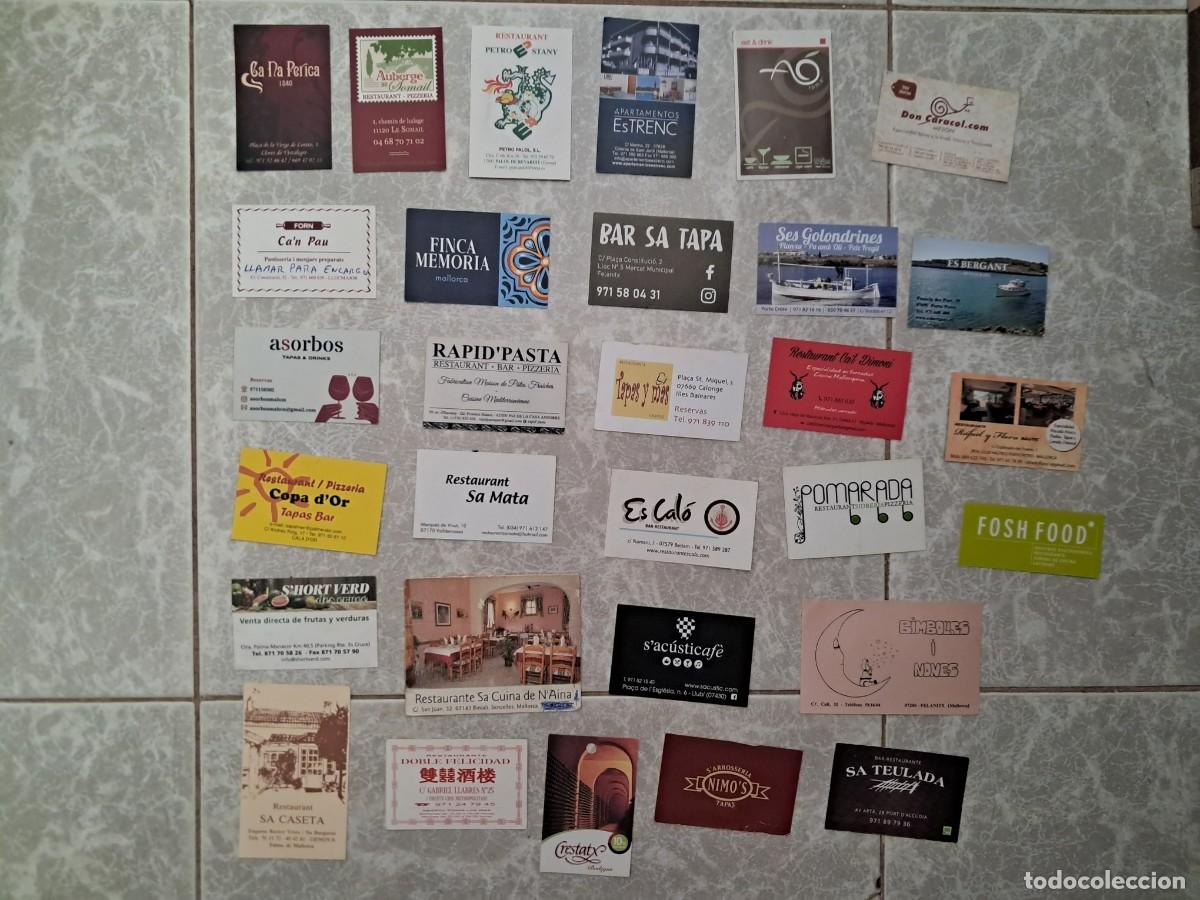 Otros art&iacute;culos de coleccionismo en papel: lote de 30 tarjetas de visita de publicidad, bares, hoteles, restaurantes ...
