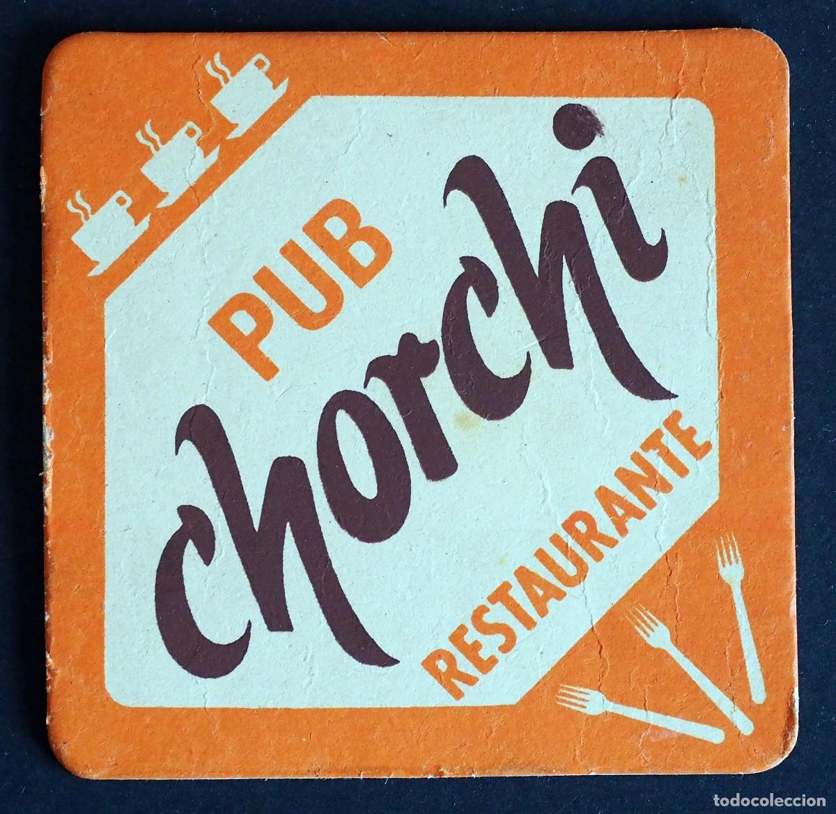Otros art&iacute;culos de coleccionismo en papel: POSAVASOS: PUB CHORCHI. RESTAURANTE