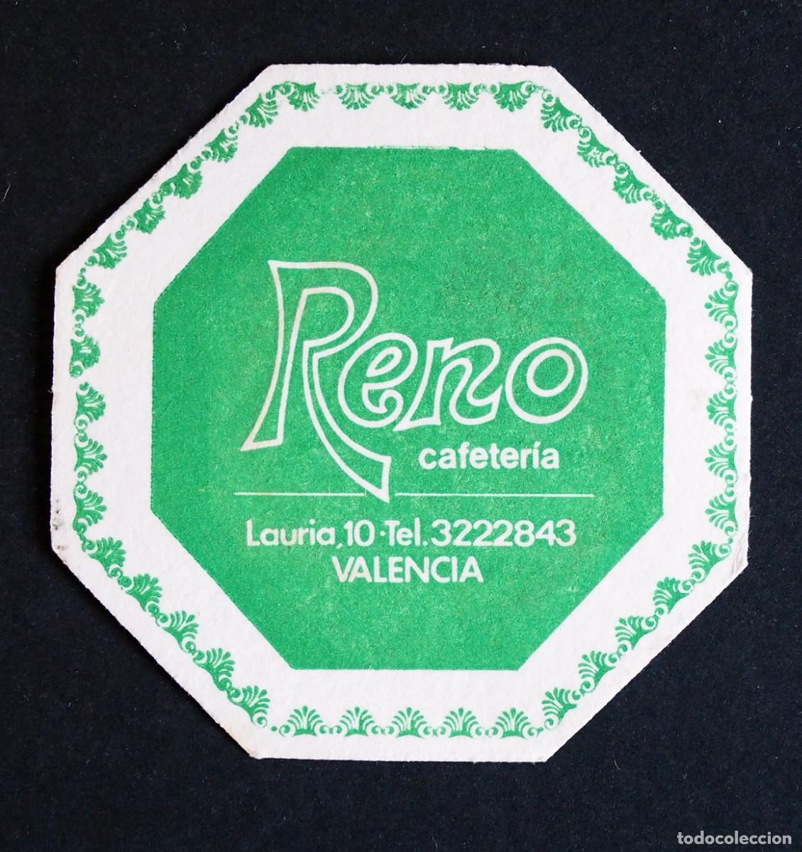Otros art&iacute;culos de coleccionismo en papel: POSAVASOS: RENO. CAFETER&Iacute;A. VALENCIA