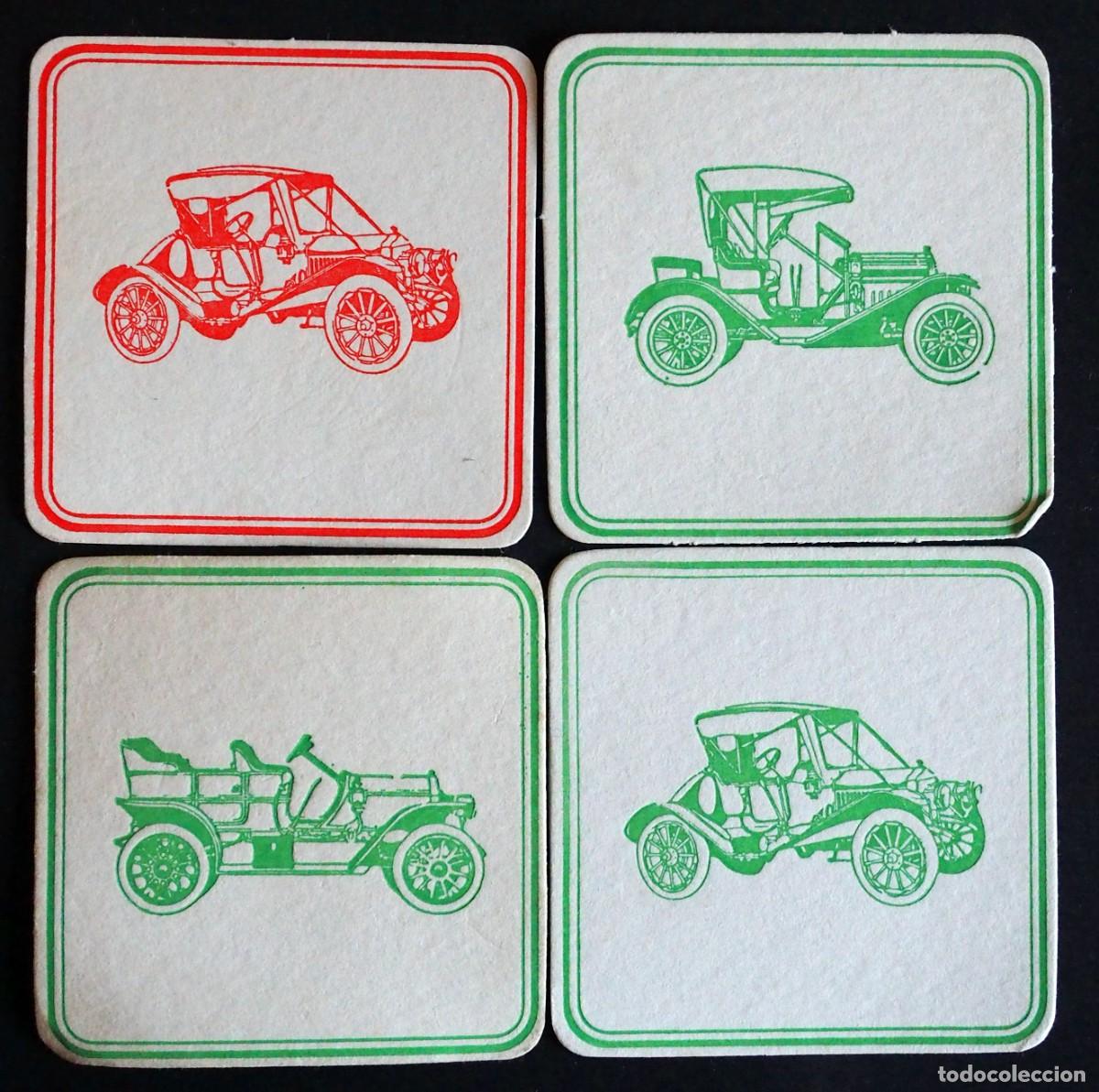 Otros art&iacute;culos de coleccionismo en papel: POSAVASOS: 4 POSAVASOS DE COCHES CLASICOS