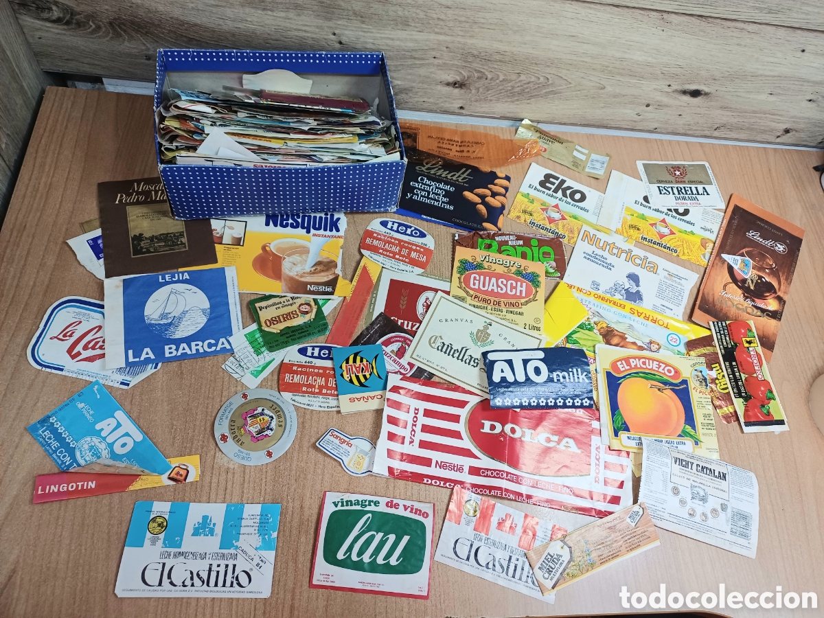 Otros art&iacute;culos de coleccionismo en papel: LOTE ENVOLTORIOS Y ETIQUETAS COMESTIBLES ANTIGUOS