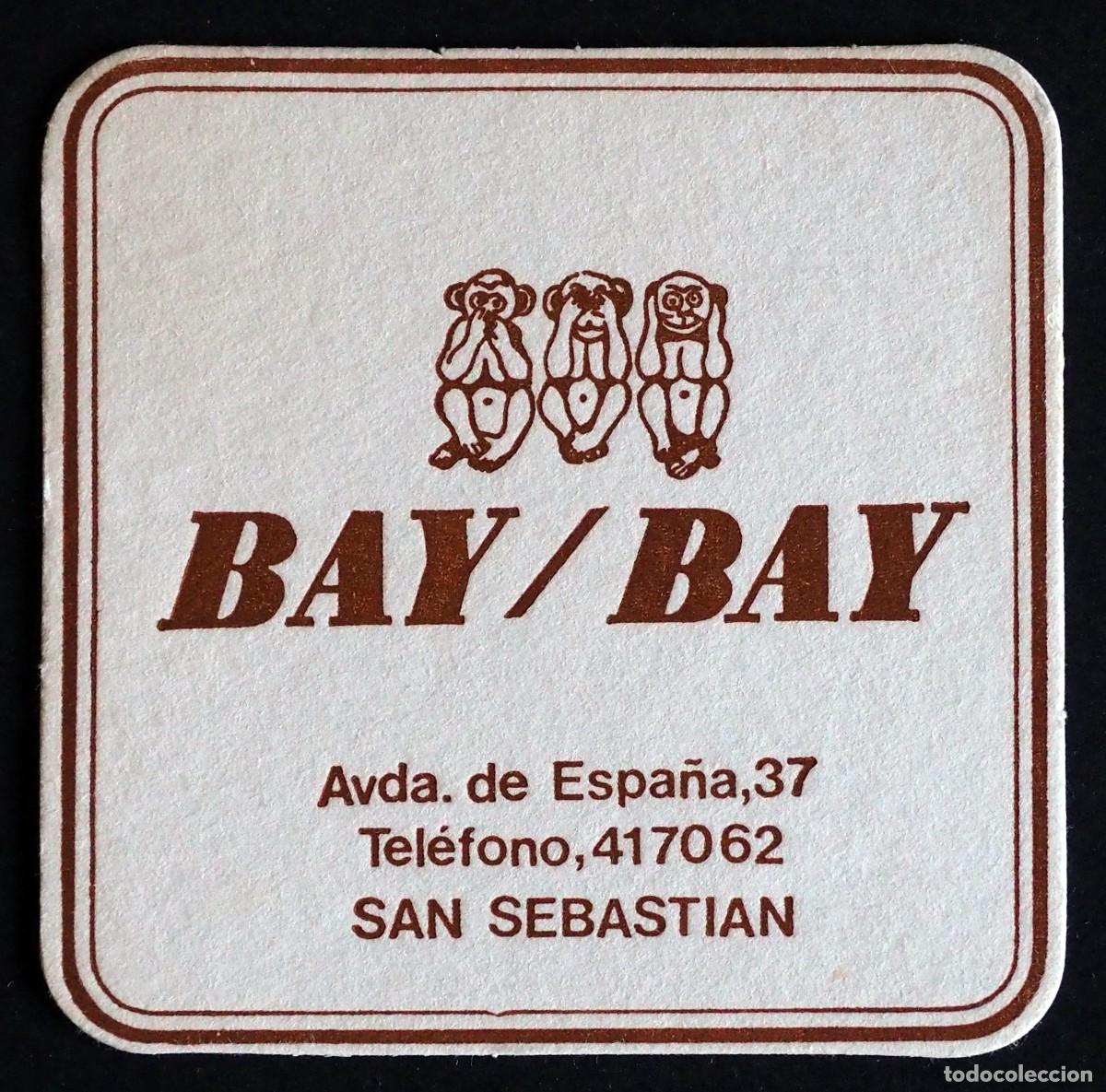 Otros art&iacute;culos de coleccionismo en papel: POSAVASOS: BAY/BAY. AVDA DE ESPA&Ntilde;A, 37. SAN SEBASTIAN