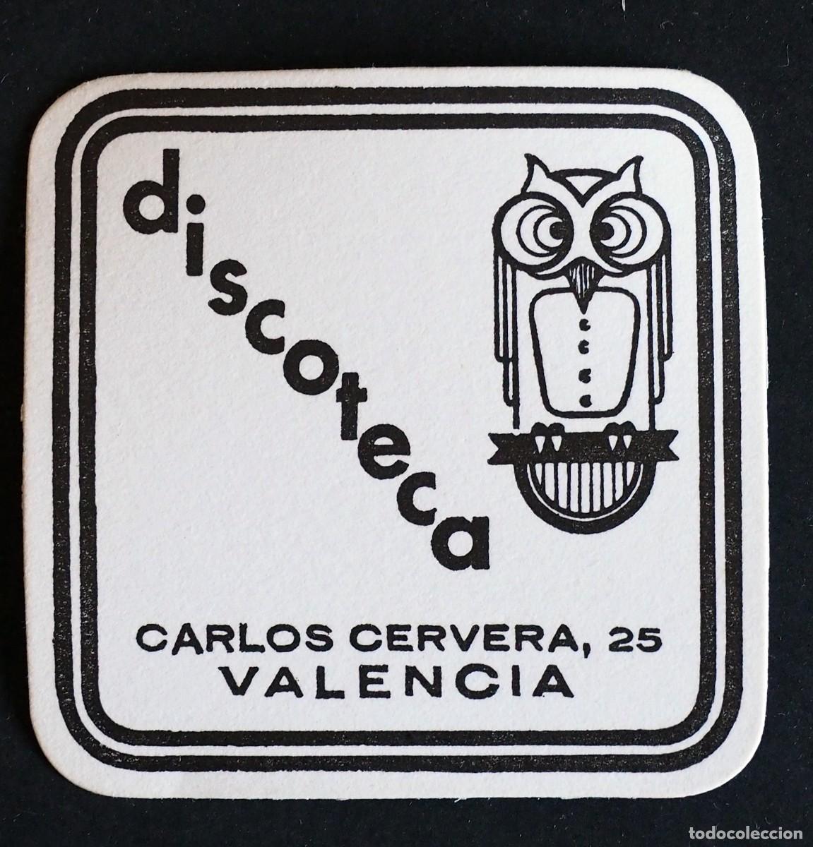 Otros art&iacute;culos de coleccionismo en papel: POSAVASOS: DISCOTECA. CARLOS CERVERA, 25. VALENCIA