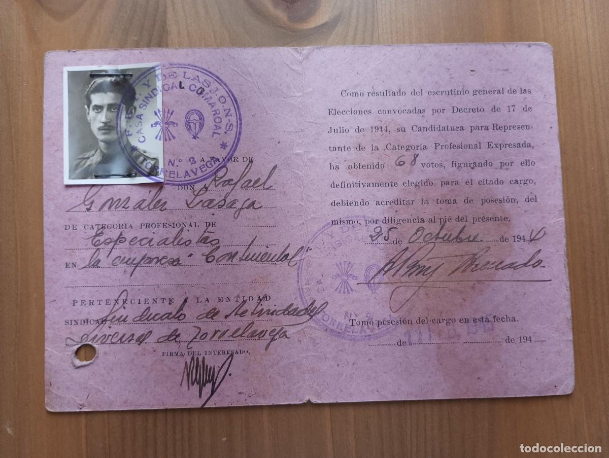 Otros art&iacute;culos de coleccionismo en papel: CARNET NOMBRAMIENTO REPRESENTANTE SINDICAL