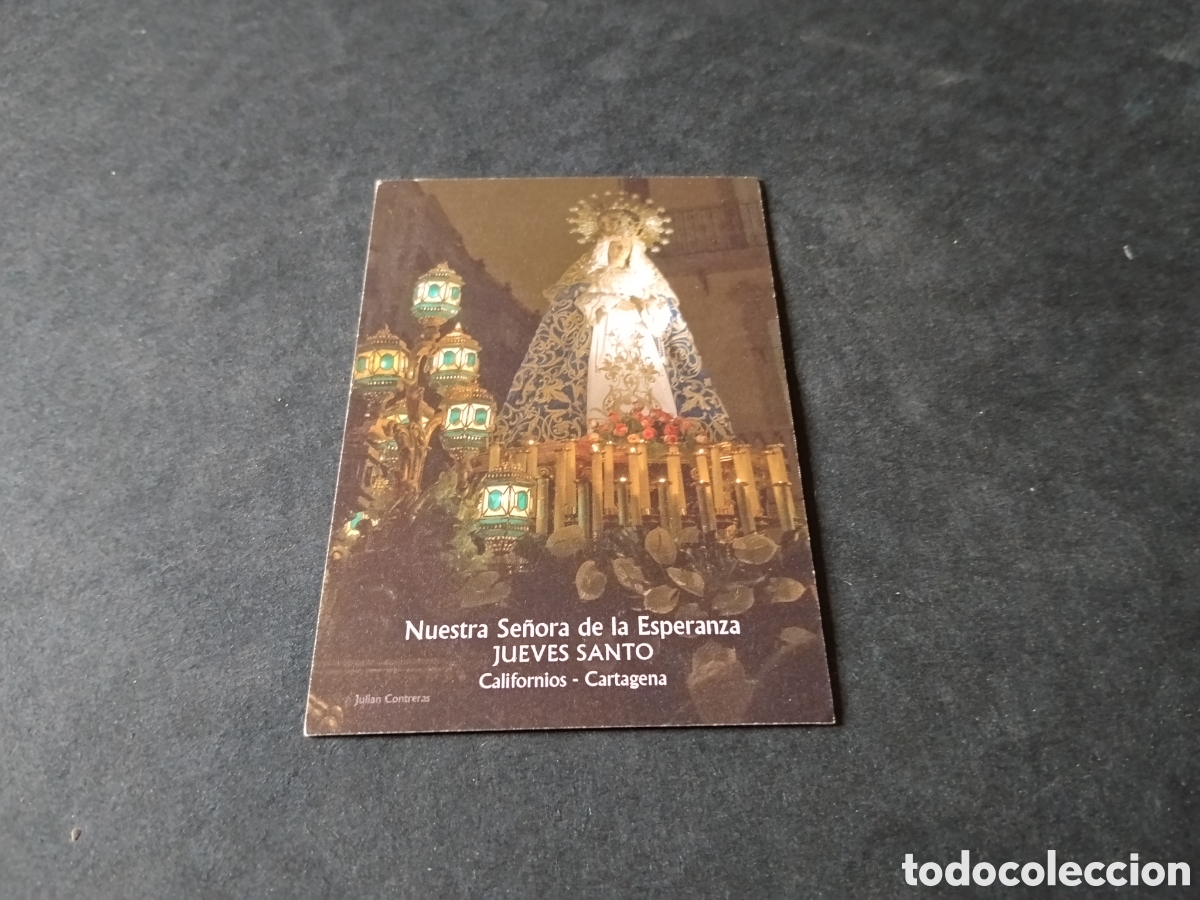 Otros art&iacute;culos de coleccionismo en papel: Estampa religiosa Ntra Sra de la Esperanza, Californios, Cartagena