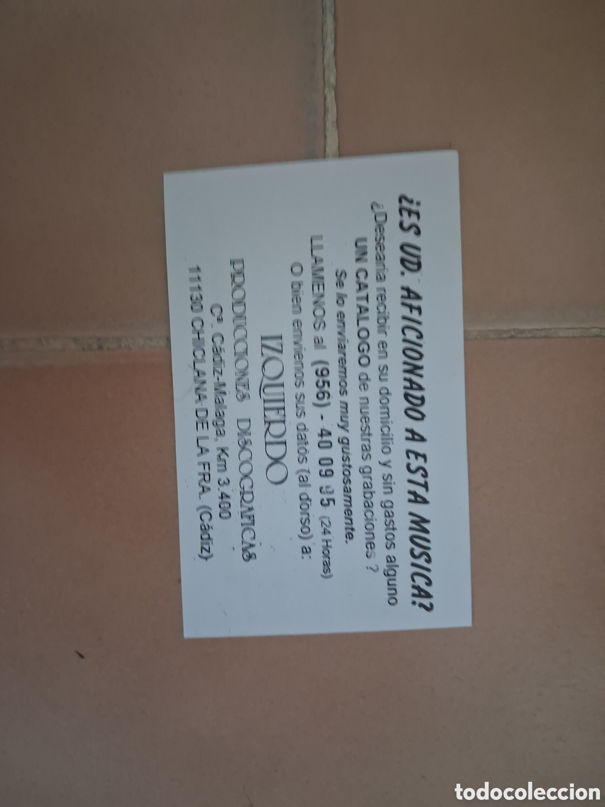 Otros art&iacute;culos de coleccionismo en papel: Tarjeta Publicitaria Izquierdo Producciones Carnaval de Cadiz