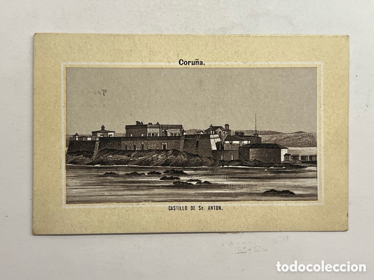 Otros art&iacute;culos de coleccionismo en papel: CORU&Ntilde;A. Castillo de San Ant&oacute;n. Publicidad La Moda Elegante. Venta de Sombreros. Valencia (h.1920?)