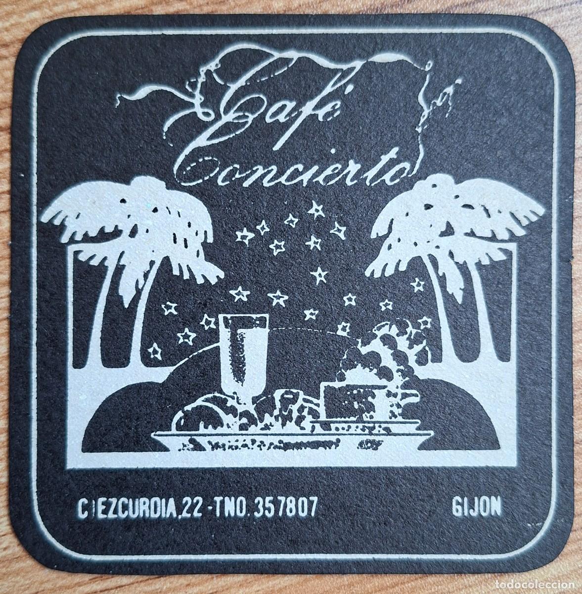 Otros art&iacute;culos de coleccionismo en papel: Posavasos Caf&eacute; Concierto - Gij&oacute;n (Asturias)