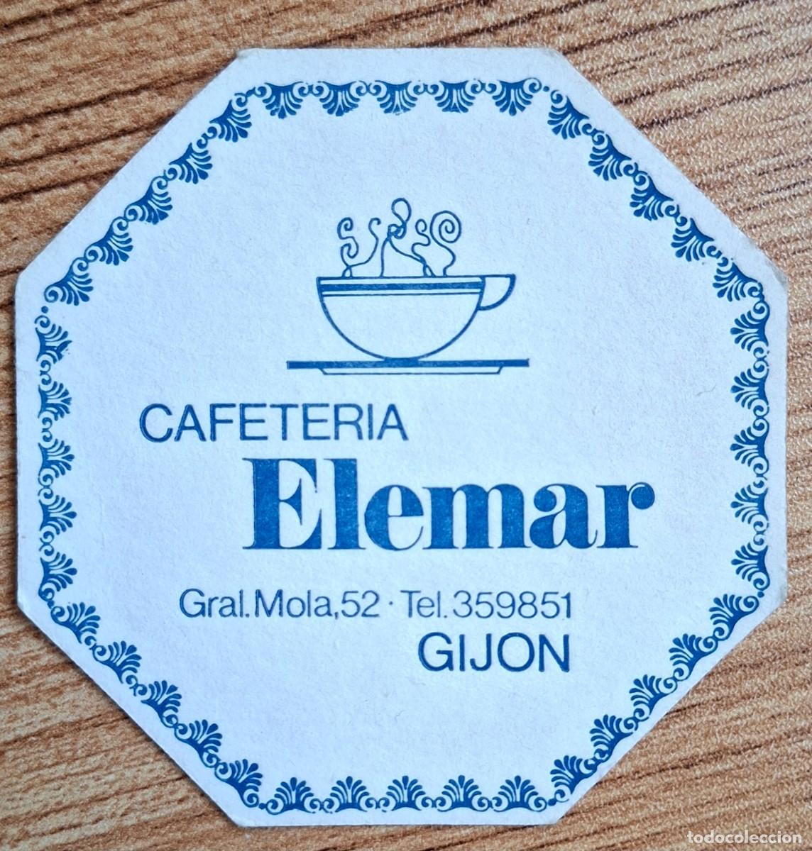 Otros art&iacute;culos de coleccionismo en papel: Posavasos Cafeter&iacute;a Elemar - Gij&oacute;n (Asturias)