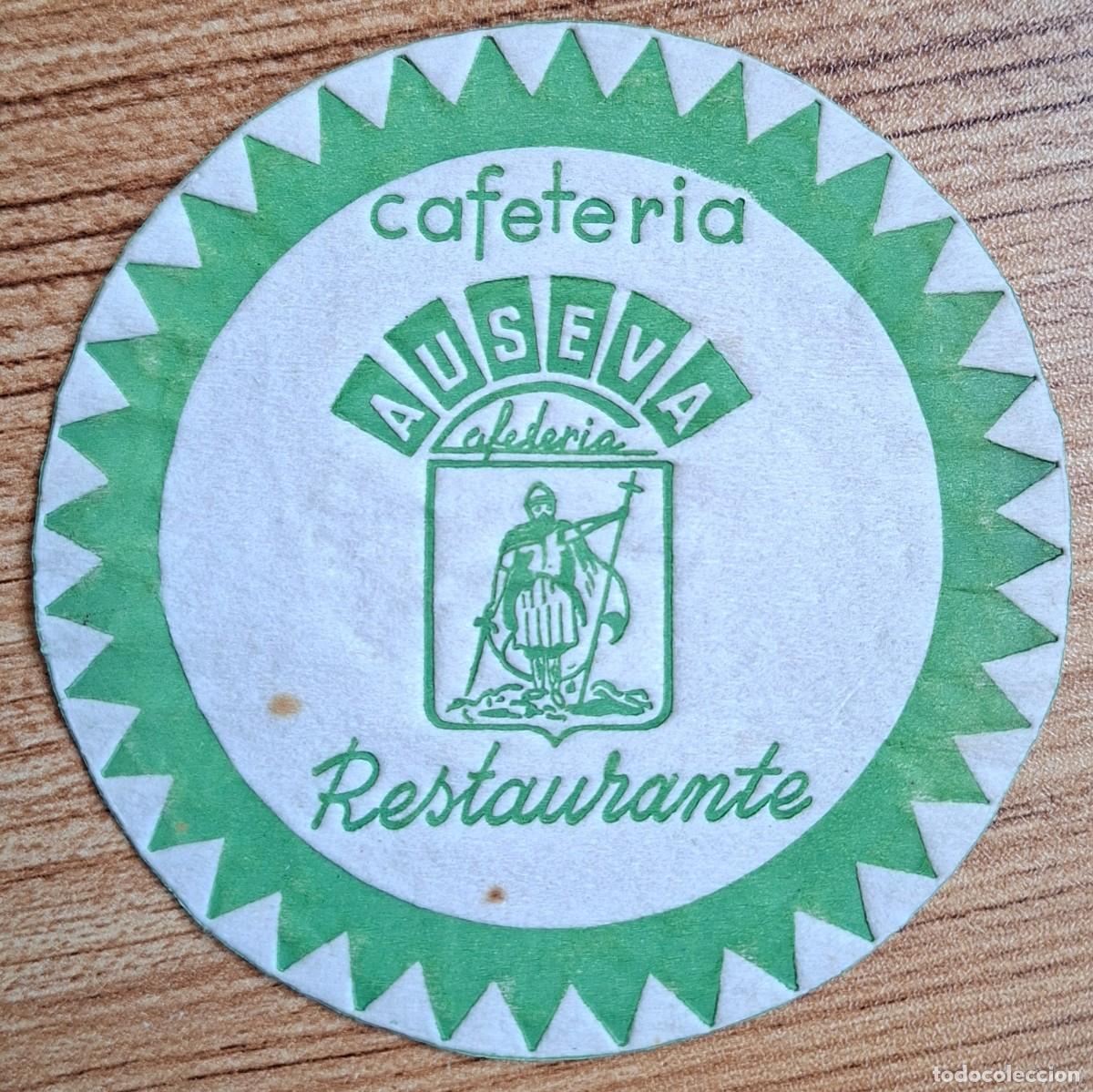 Otros art&iacute;culos de coleccionismo en papel: Posavasos Cafeter&iacute;a Auseva - Gij&oacute;n (Asturias)