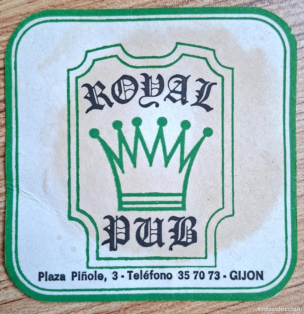 Otros art&iacute;culos de coleccionismo en papel: Posavasos Royal Pub verde - Gij&oacute;n (Asturias)