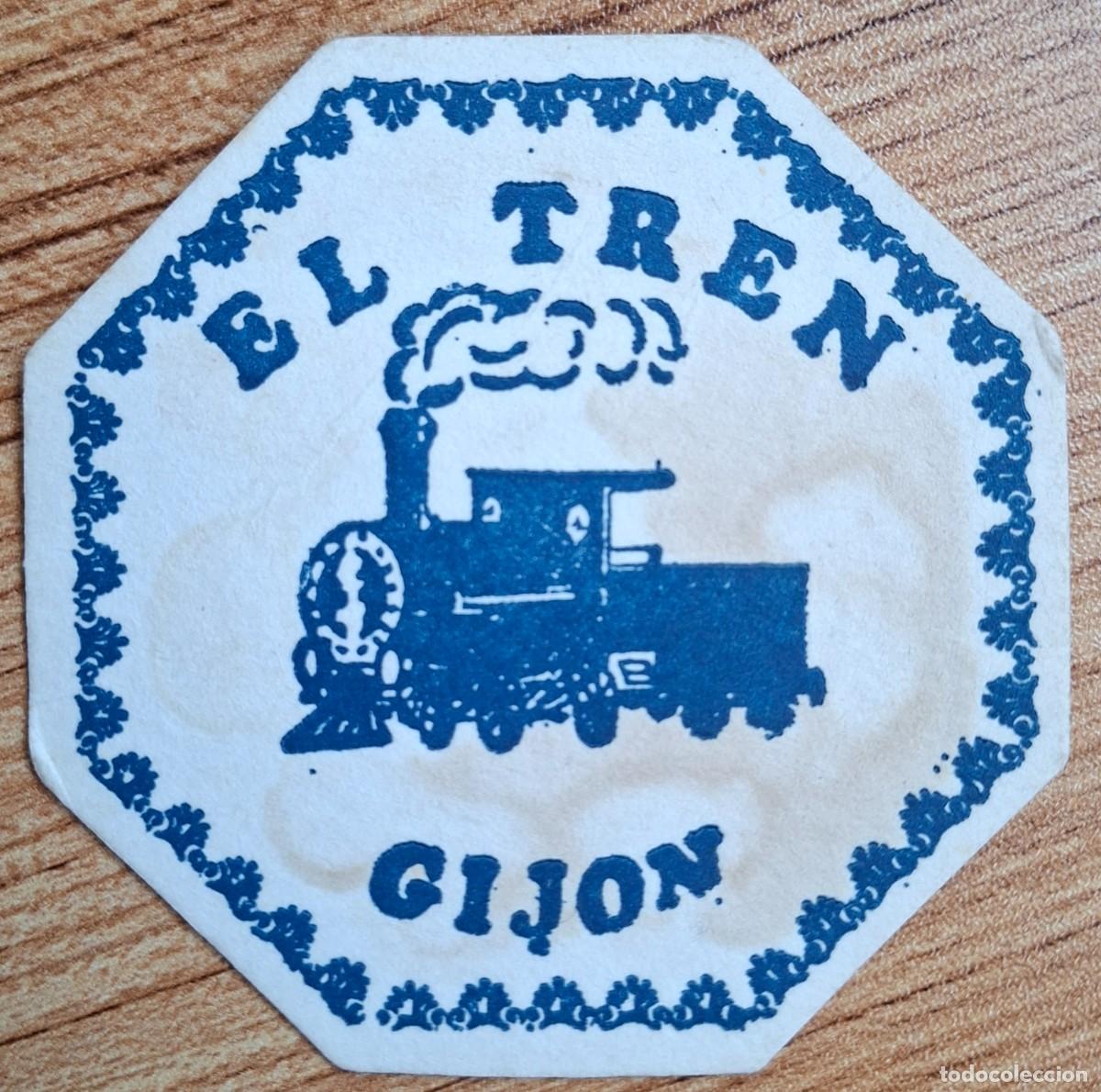 Otros art&iacute;culos de coleccionismo en papel: Posavasos El Tren - Gij&oacute;n (Asturias)