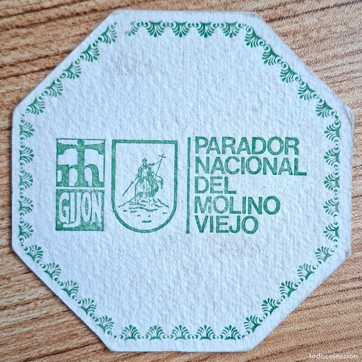 Otros art&iacute;culos de coleccionismo en papel: Posavasos Hotel Parador Nacional del Molino viejo - Gij&oacute;n (Asturias)