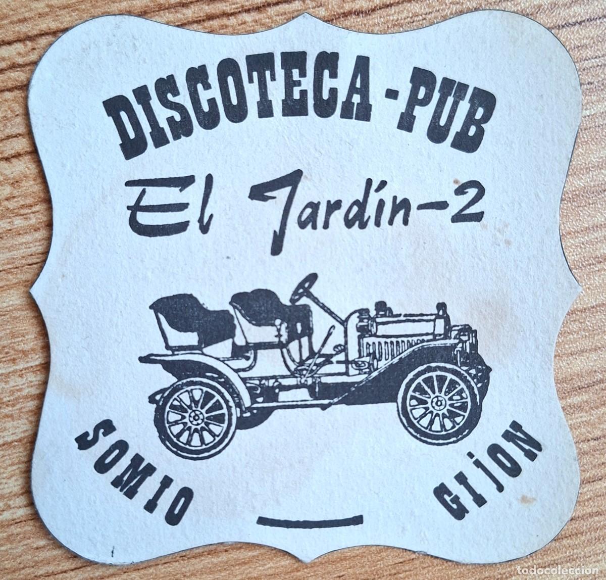Otros art&iacute;culos de coleccionismo en papel: Posavasos Discoteca Pub El Jard&iacute;n 2 coche - Somi&oacute; - Gij&oacute;n (Asturias)