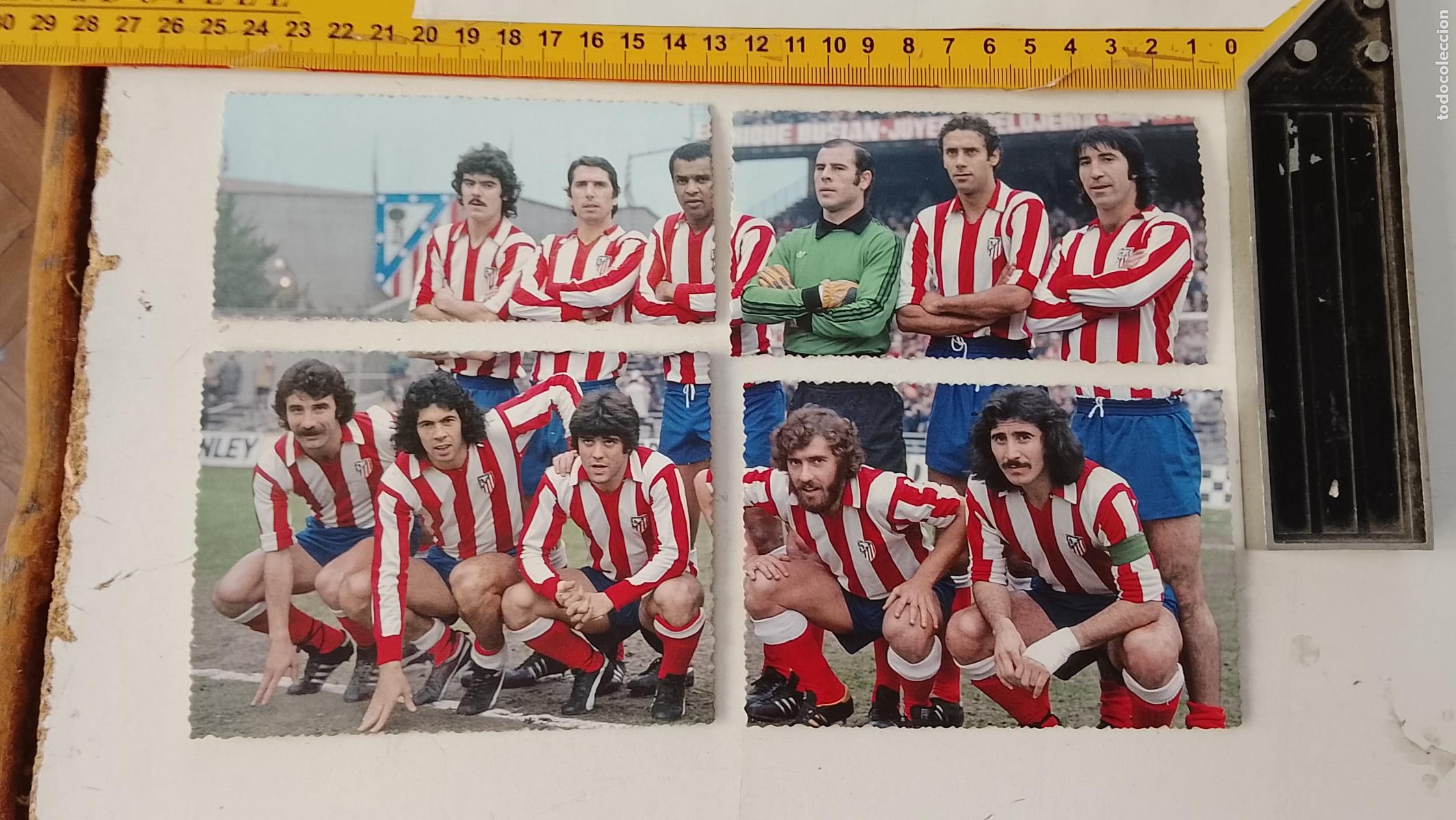 Otros art&iacute;culos de coleccionismo en papel: troquelados carton futbol atletico de madrid liga plantilla alineacion jugadores